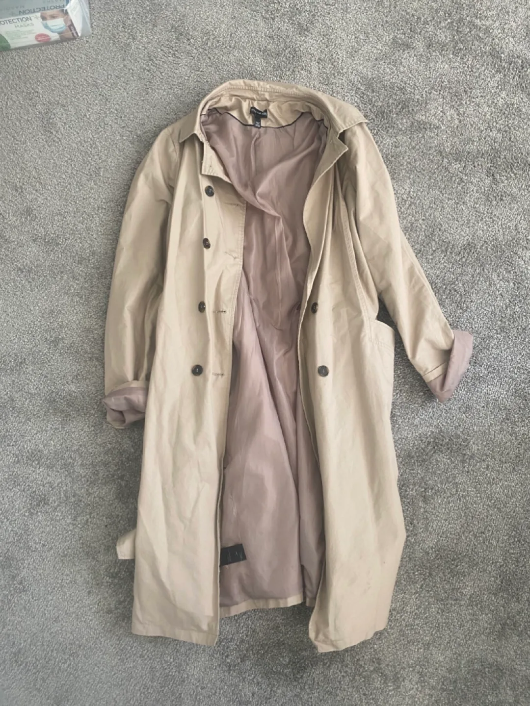 Long Tall Sally Beige Trench Coat US 18 thumbnail