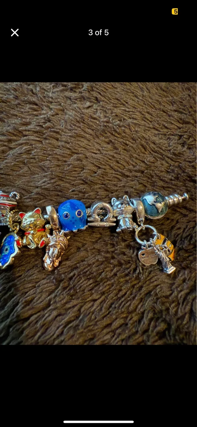Pandora Charm Bracelet with Assorted Charms  #freecycle thumbnail