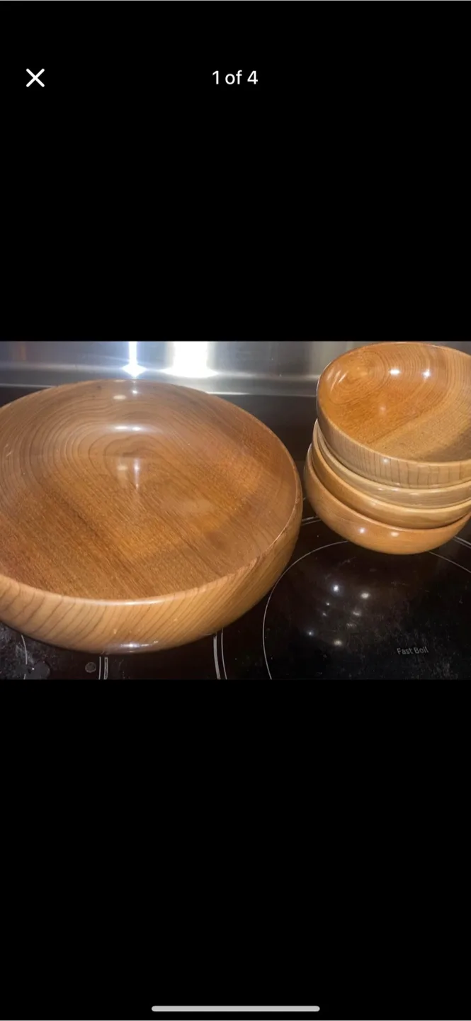 Wooden Bowl Set  #freecycle thumbnail