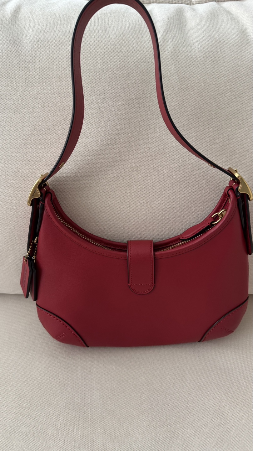 Coach Leather Hamptons Hobo Bag in Red - photo 2