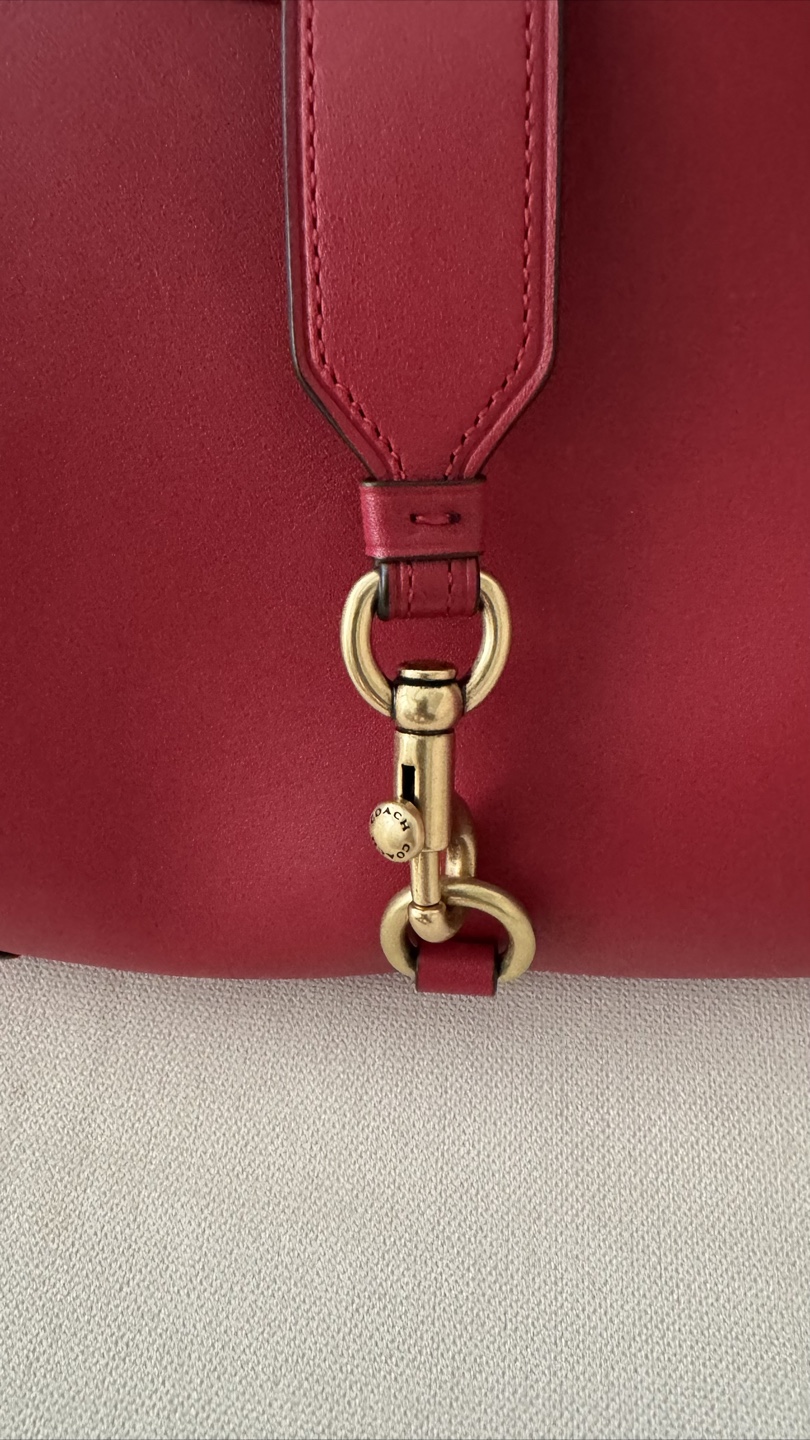 Coach Leather Hamptons Hobo Bag in Red - photo 4