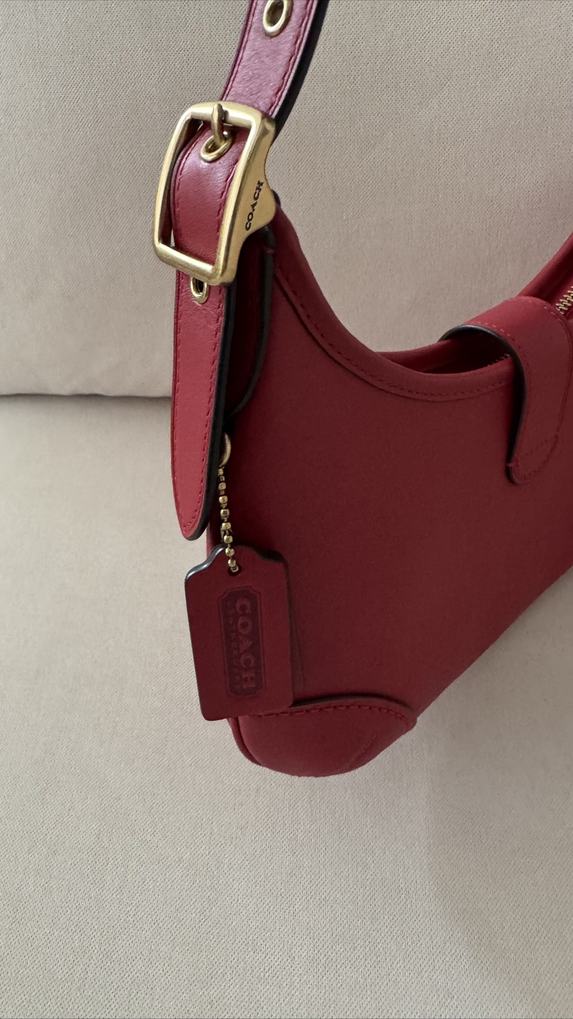 Coach Leather Hamptons Hobo Bag in Red - photo 3