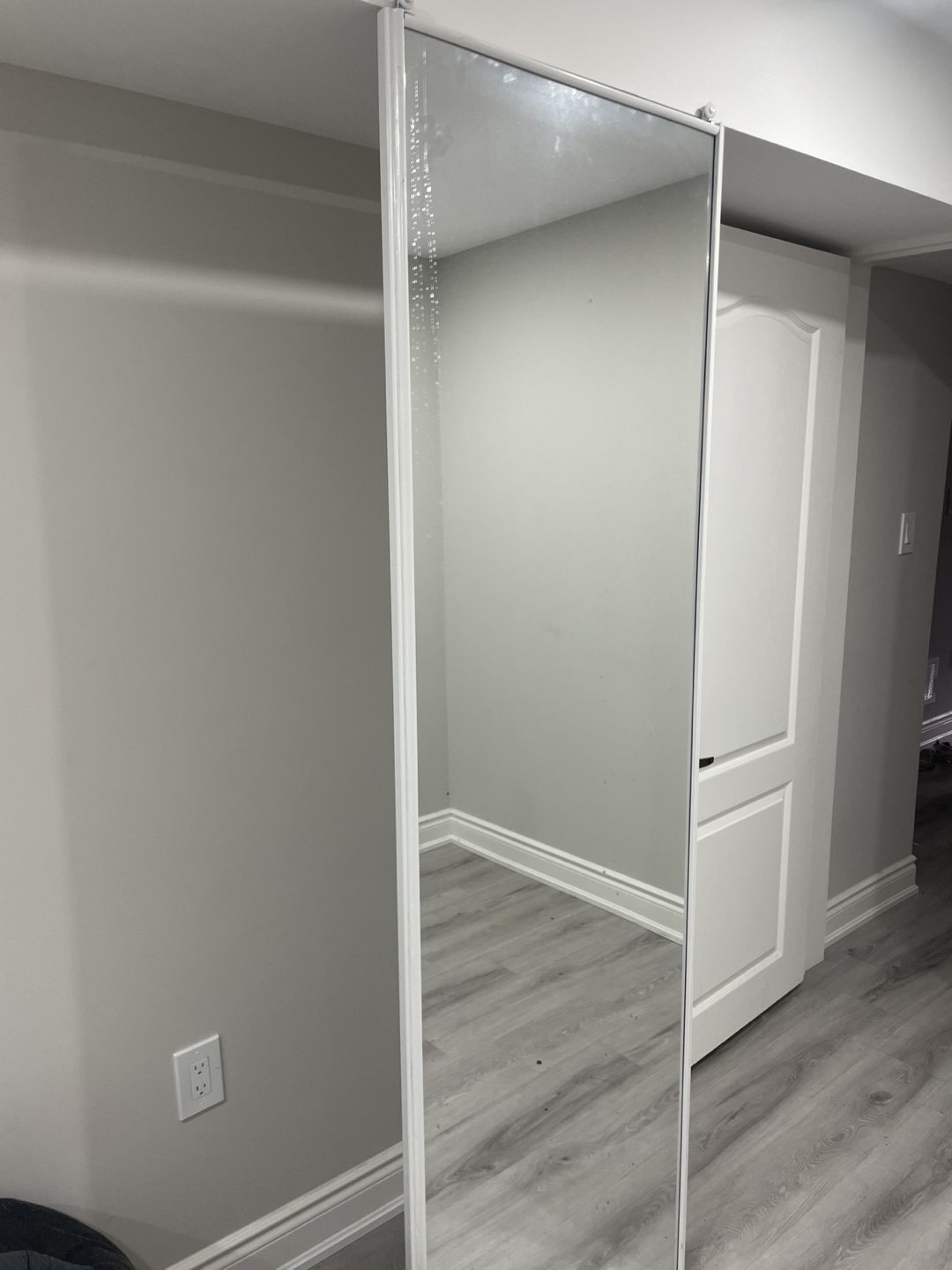 Full Length White Framed Mirror - photo 4