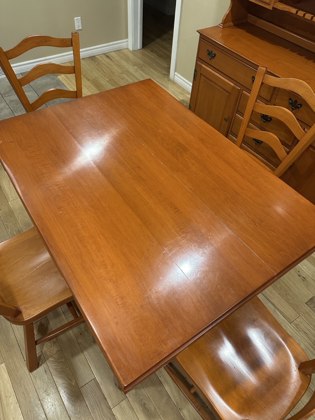 Vilas MCM Vintage Maple Extendable Dining Set (CAN DELIVER) - photo 4