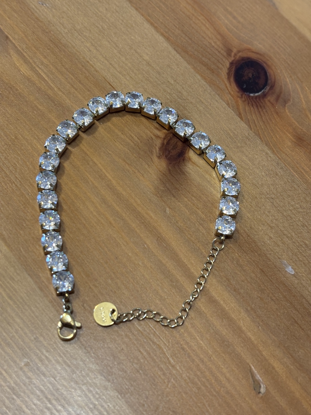 Gold & Cubic Zirconia Bracelet (NOT REAL GOLD)