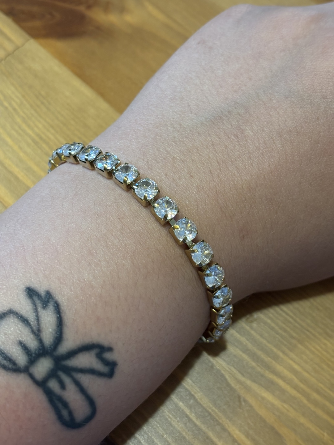 Gold & Cubic Zirconia Bracelet (NOT REAL GOLD) - photo 2