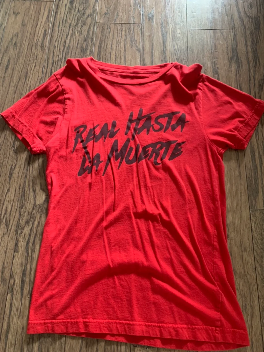 Real Hasta La Muerte Red T-Shirt - Small thumbnail
