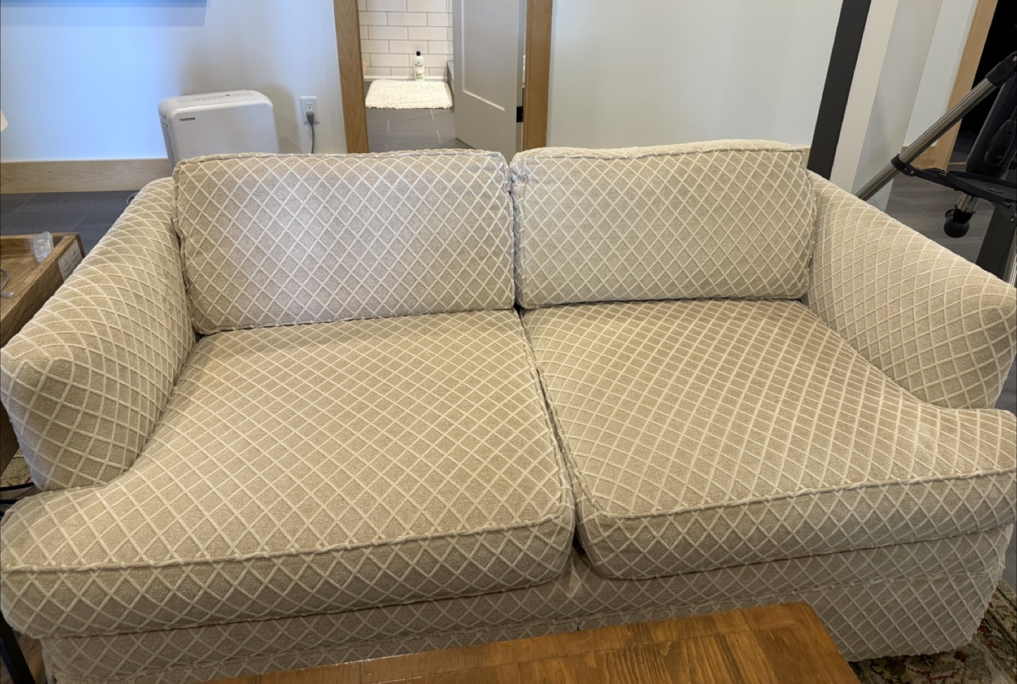 Pair of beige Loveseats  - FREE