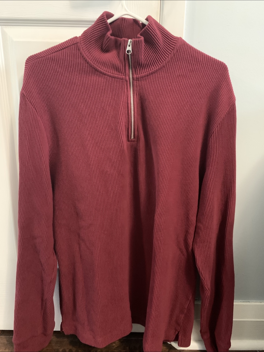 Red 1/4 Zip Sweater (Large)