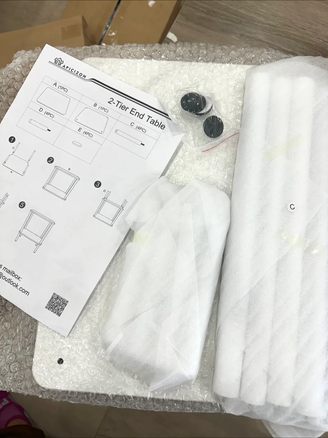 Apicizon 2-Tier End Table - White image indicator(3)