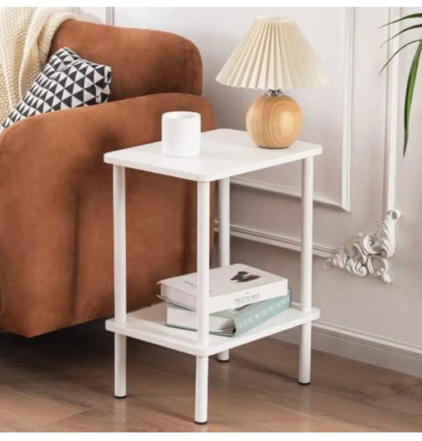 Apicizon 2-Tier End Table - White image indicator(5)
