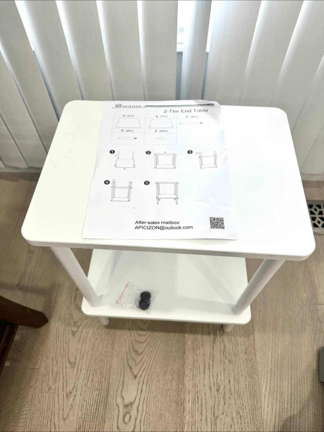 Apicizon 2-Tier End Table - White image indicator(4)