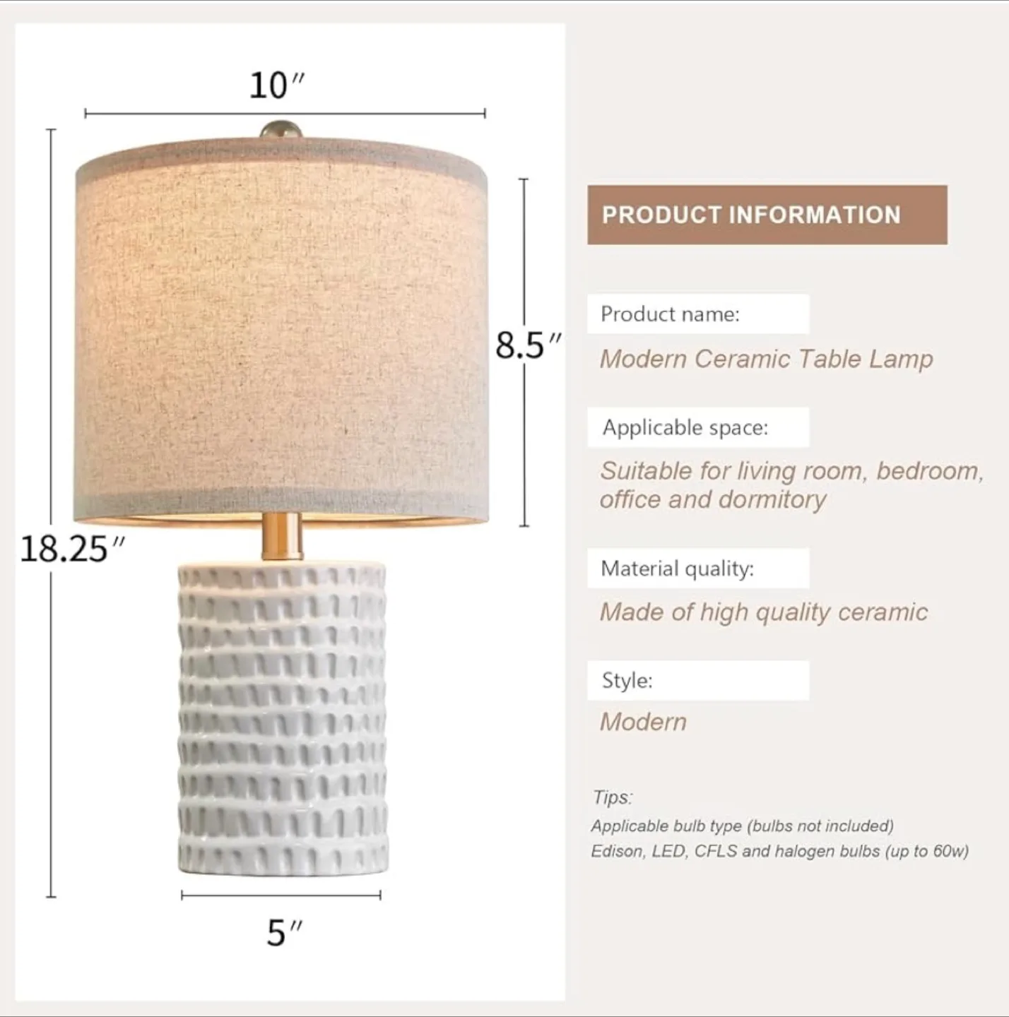 Modern Ceramic Table Lamps - Set of Two image indicator(3)
