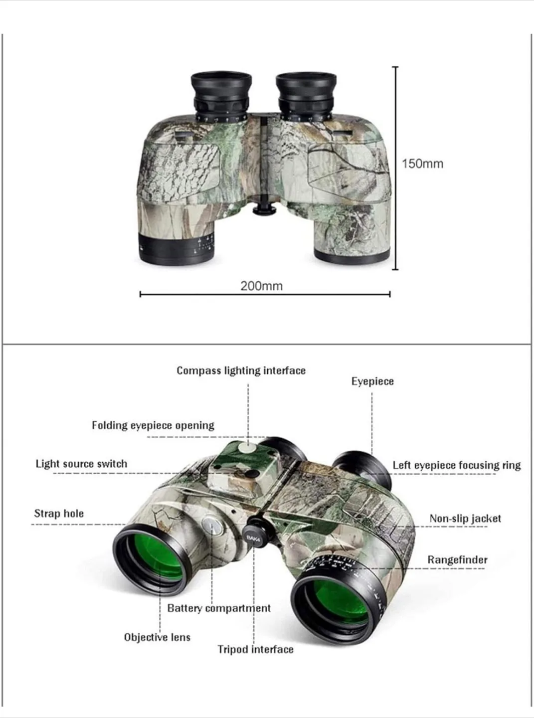 QUNSE 10x50 Marine Binoculars image indicator(2)