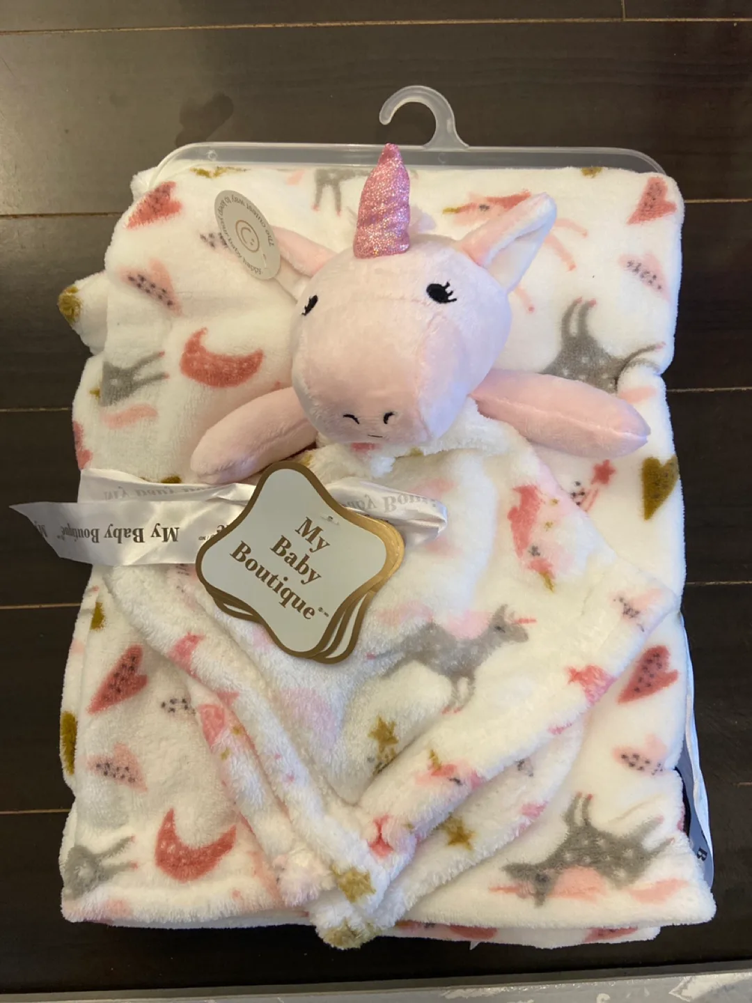 My Baby Boutique Unicorn Blanket & Lovey Set thumbnail