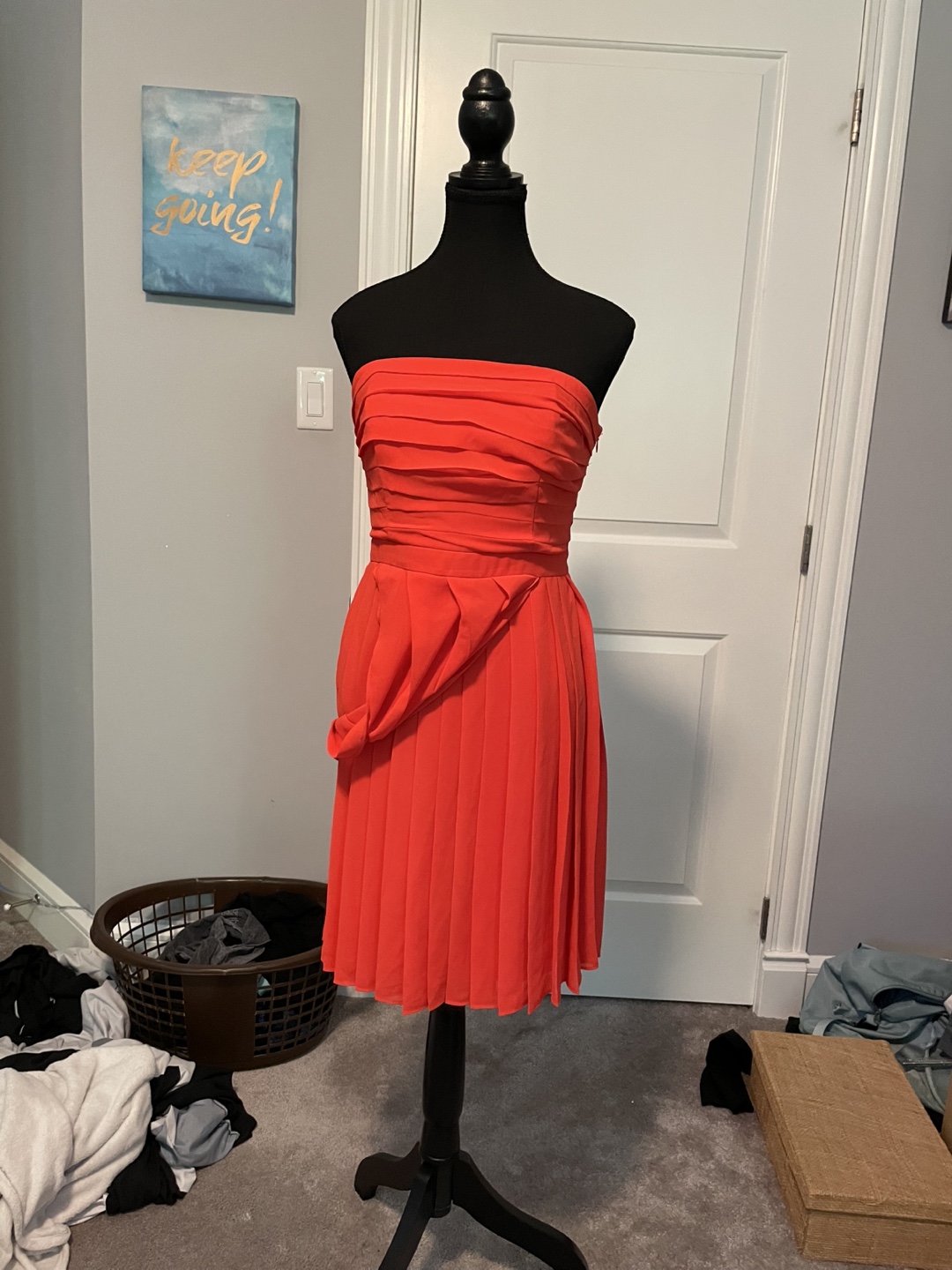 Orange Strapless Dress - photo 5