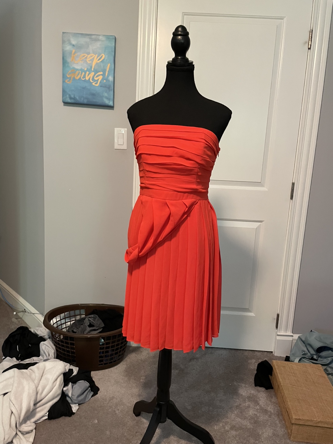 Orange Strapless Dress - photo 2