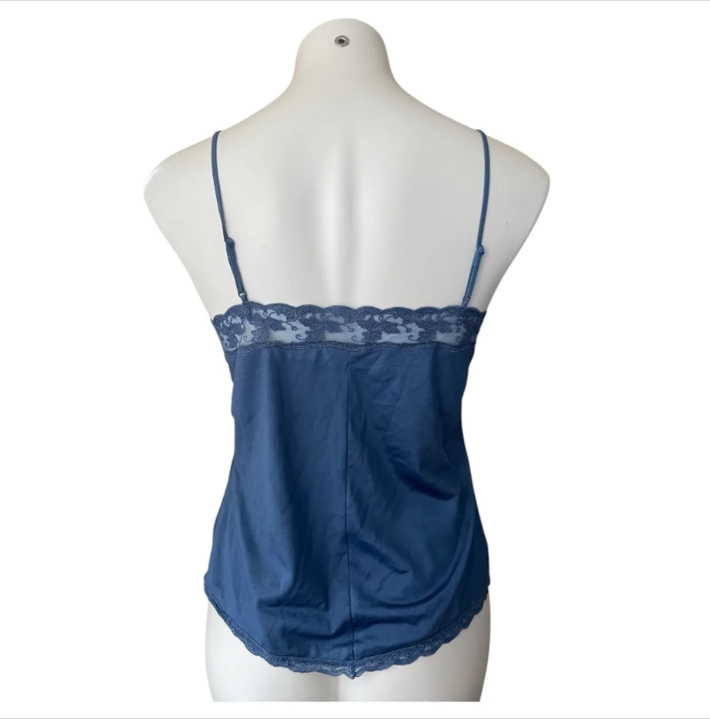 Vintage 90s Blue Lace Cami Top Silk S/M image indicator(7)
