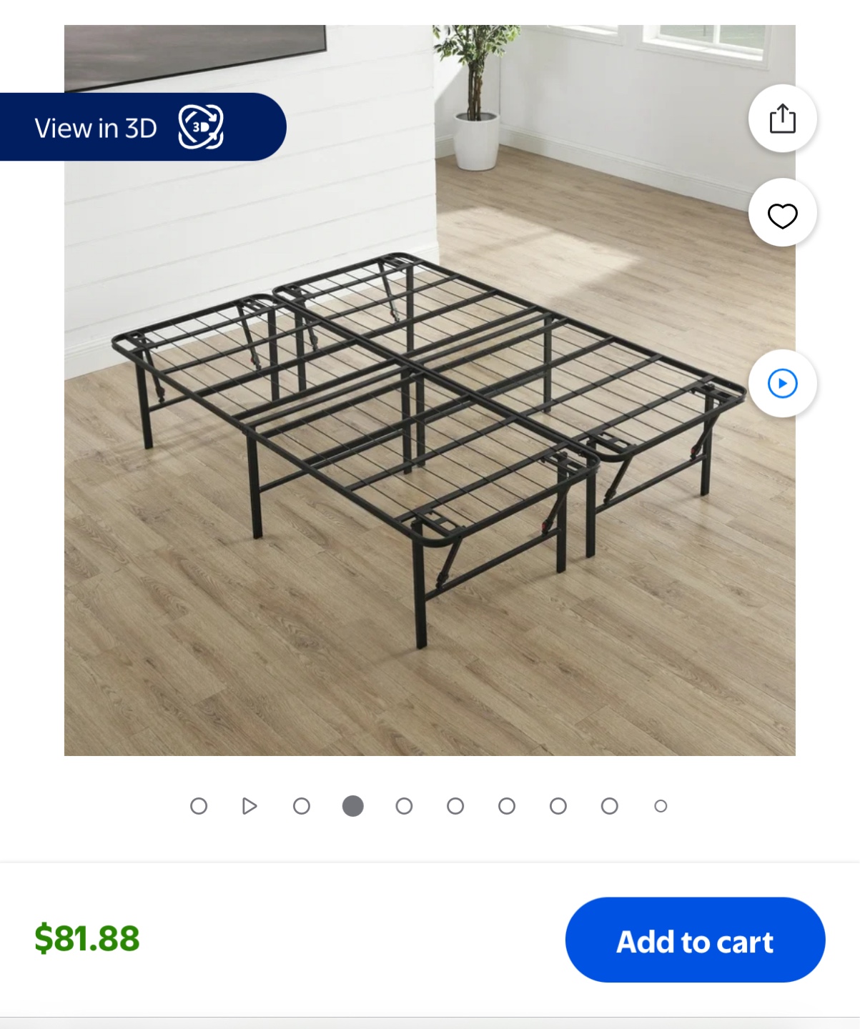Metal Platform Bed Frame Queen size