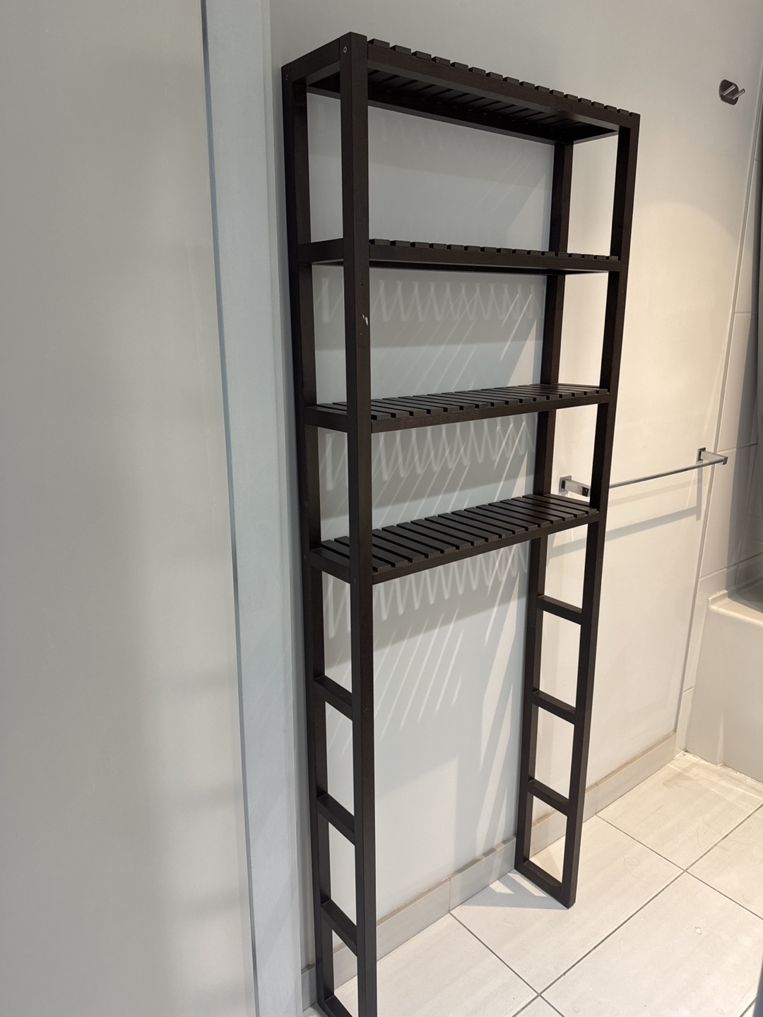 Dark Brown Over-the-Toilet Shelf