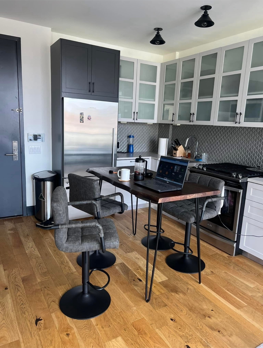 High top table with chairs