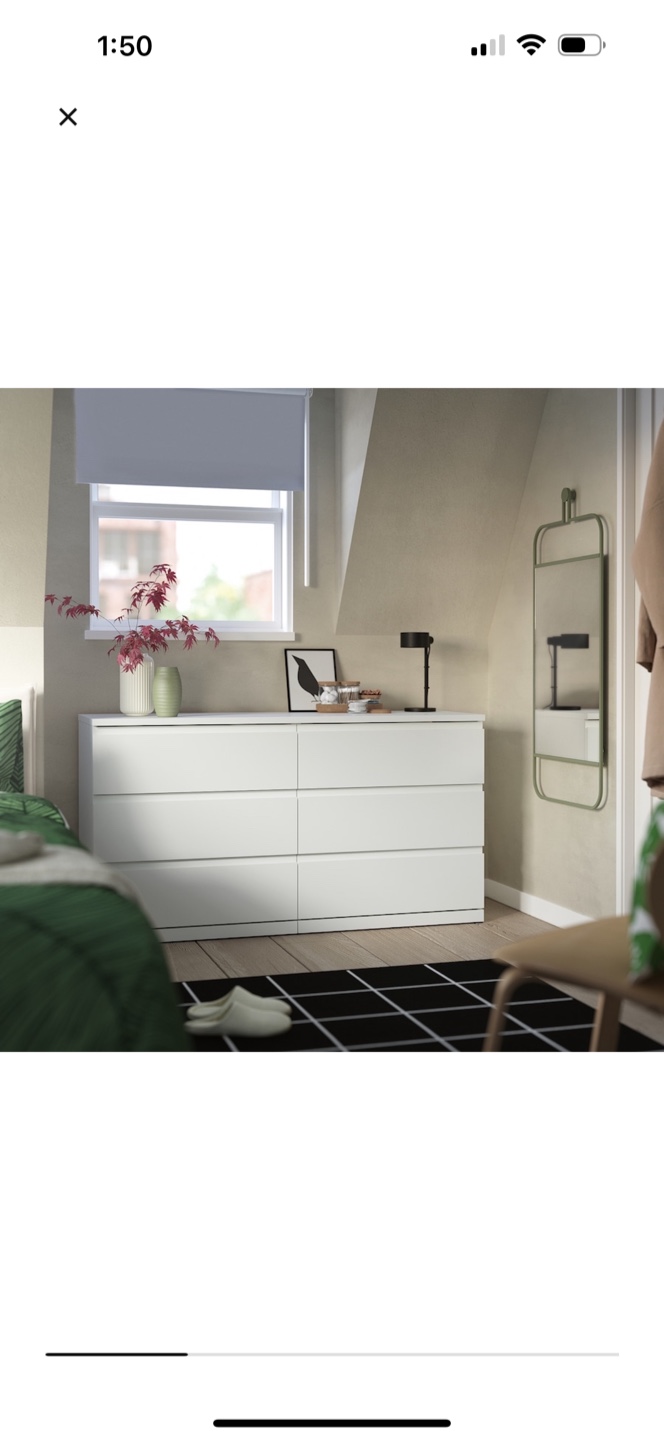 IKEA Malm 6-Drawer Dresser - White - photo 3