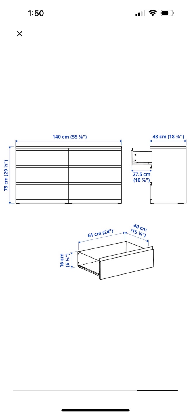 IKEA Malm 6-Drawer Dresser - White - photo 4