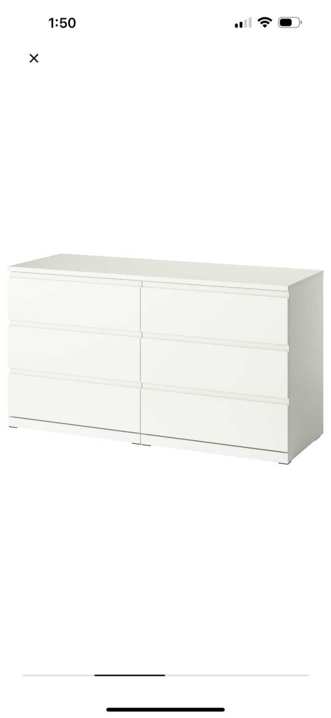 IKEA Malm 6-Drawer Dresser - White