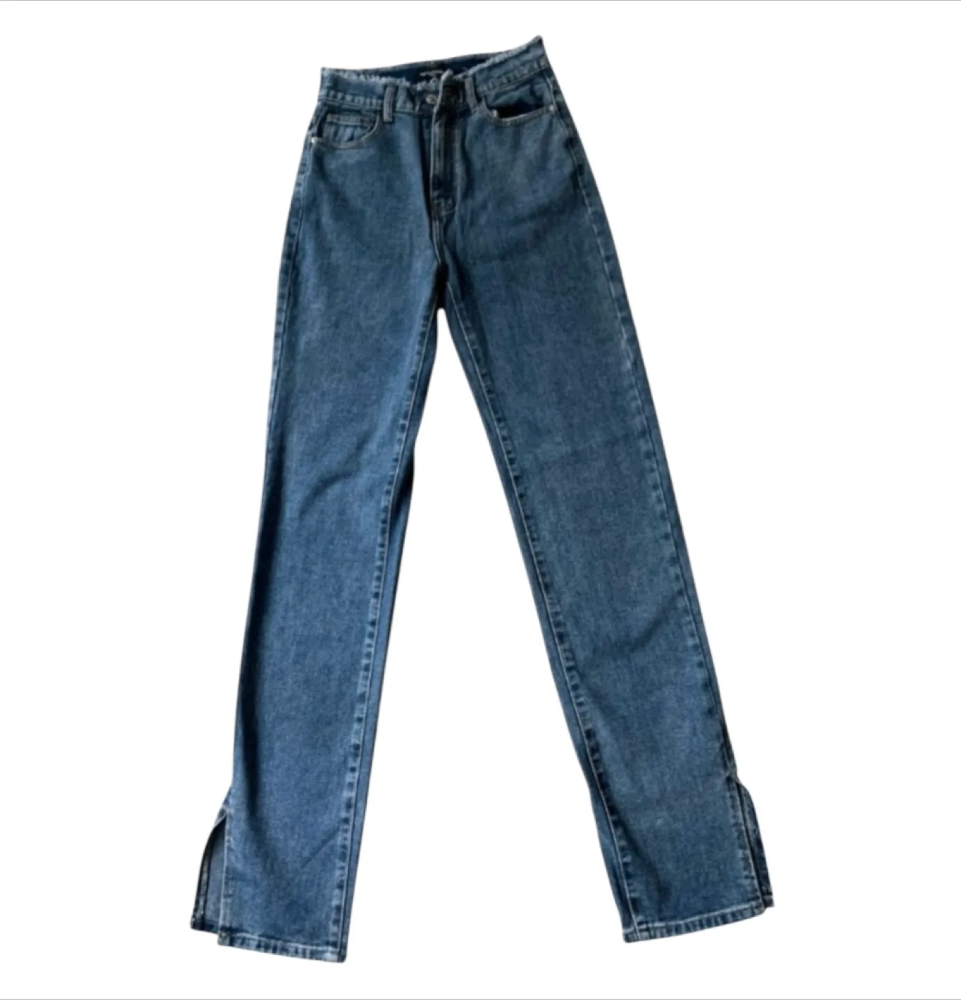 NWT Y2K Tall Mid Blue Distressed Jeans thumbnail