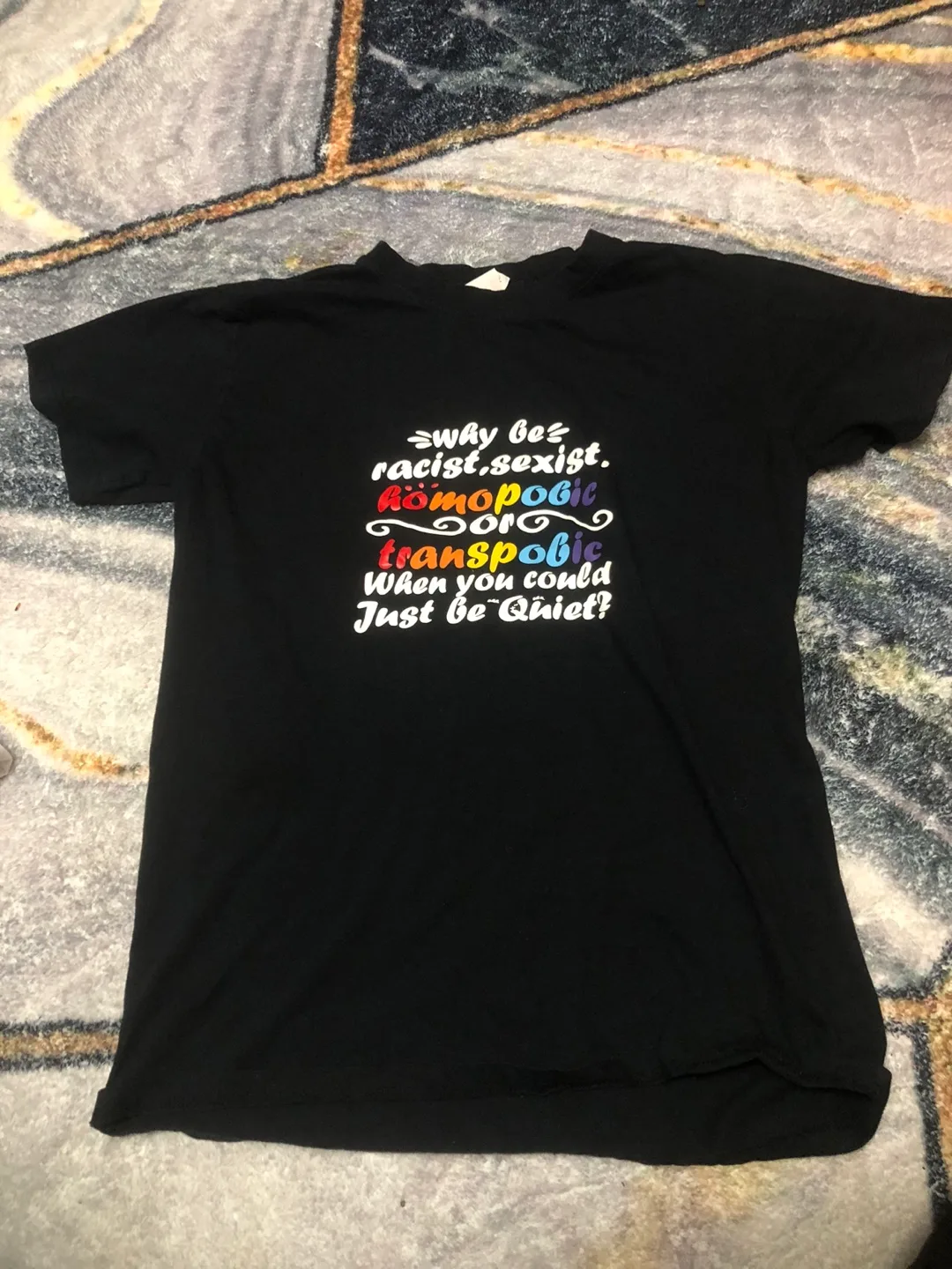 Black T-Shirt with Graphic Print thumbnail