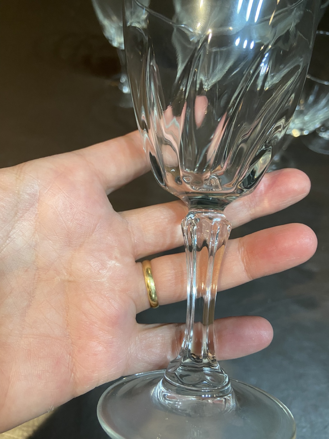 Vintage Crystal D'Arques Flamenco Crystal Glasses (Flame Design) - photo 4