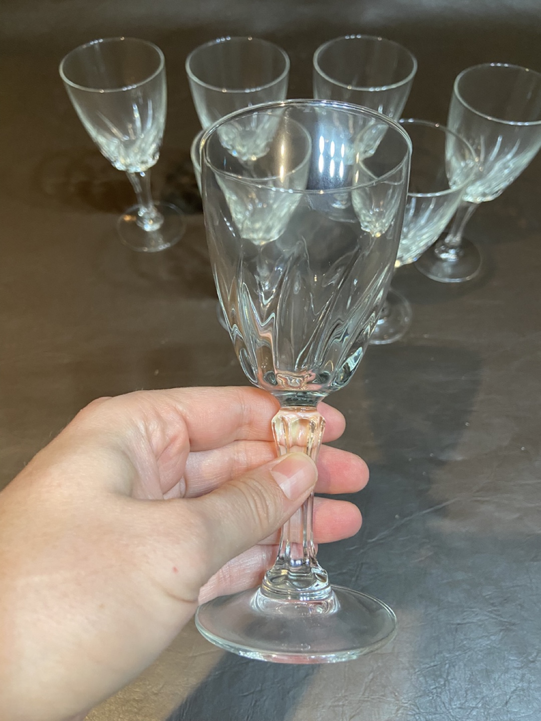 Vintage Crystal D'Arques Flamenco Crystal Glasses (Flame Design) - photo 2