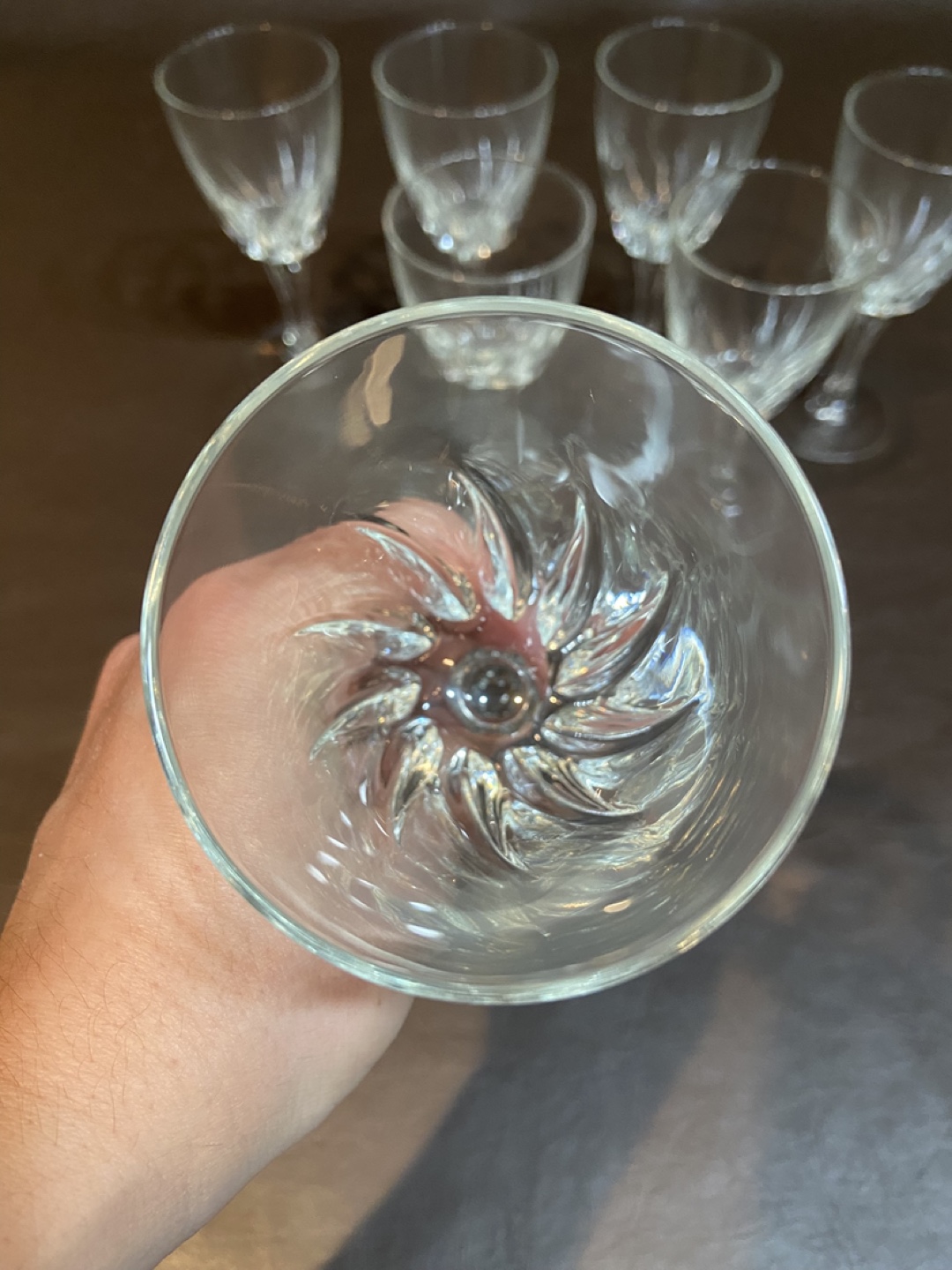 Vintage Crystal D'Arques Flamenco Crystal Glasses (Flame Design) - photo 3