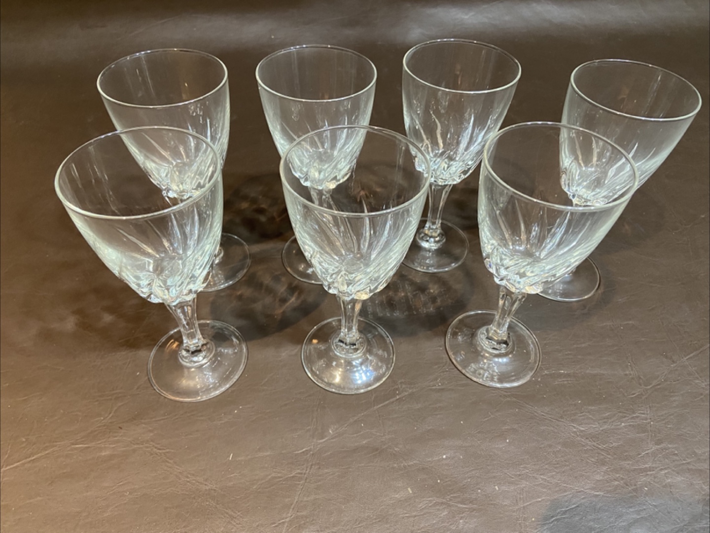 Vintage Crystal D'Arques Flamenco Crystal Glasses (Flame Design)