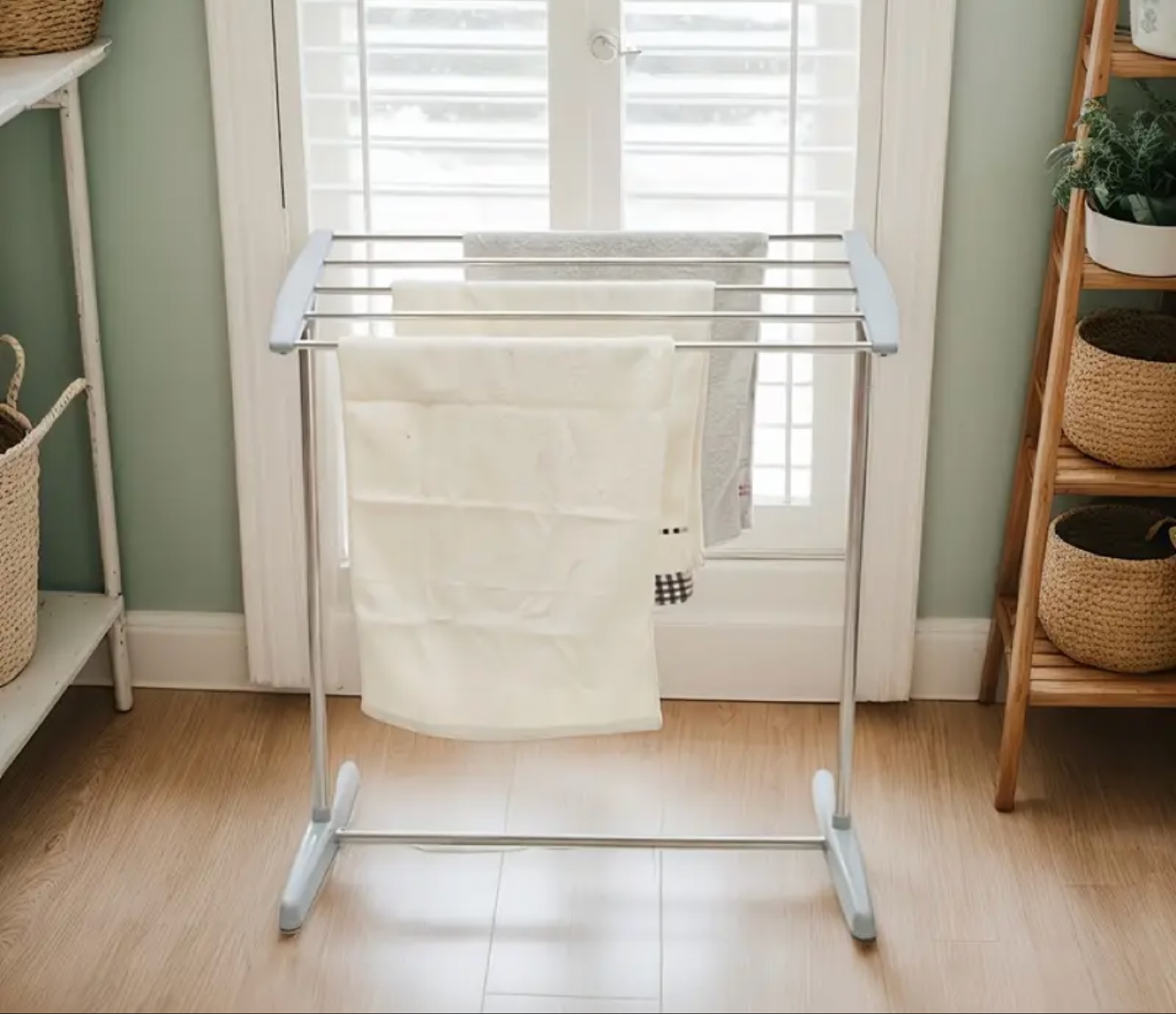 Grey Towel Rack
