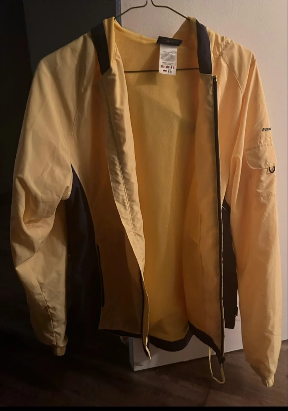 Reebok Yellow & Navy Windbreaker Jacket thumbnail