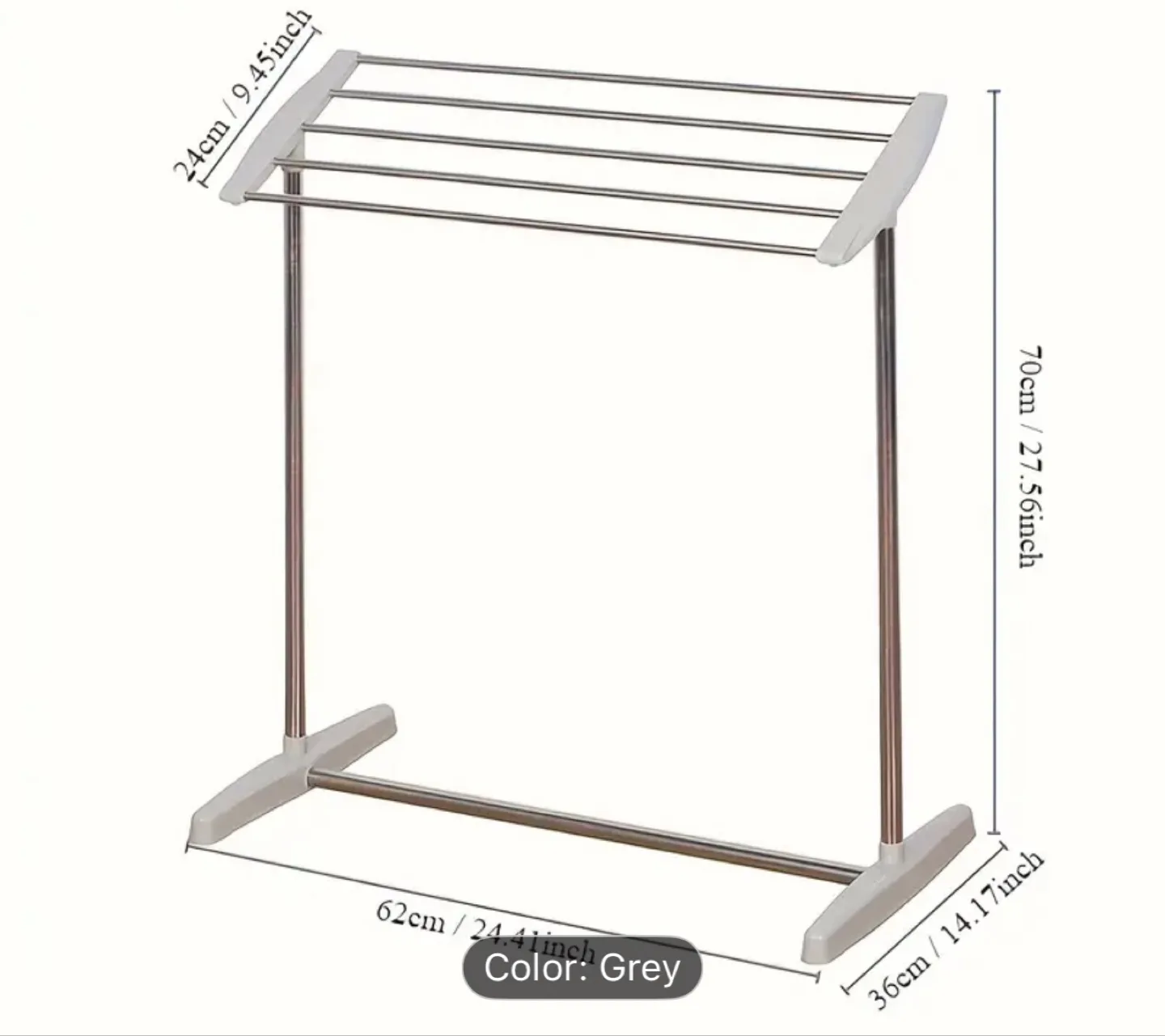 Grey Towel Rack image indicator(3)