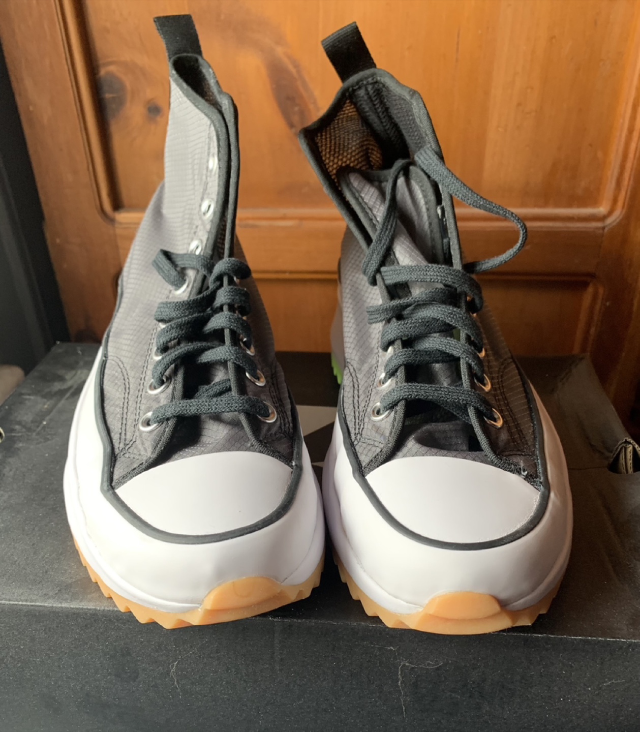 Converse Run Star Hike Hi Black/White/Ghost Green - Size 8.5 - photo 4