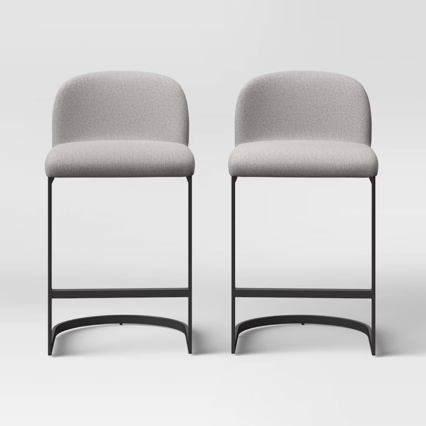 Gray Upholstered Counter Stools X2 - photo 4