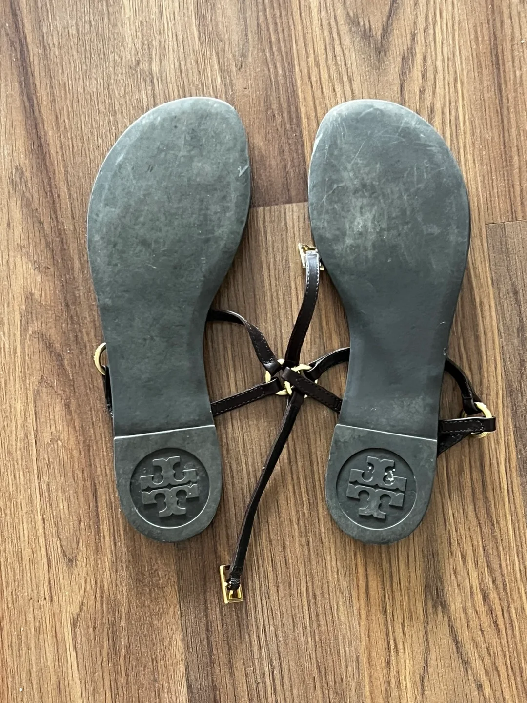 Leather Tory Burch Sandals with Gem Stone image indicator(4)