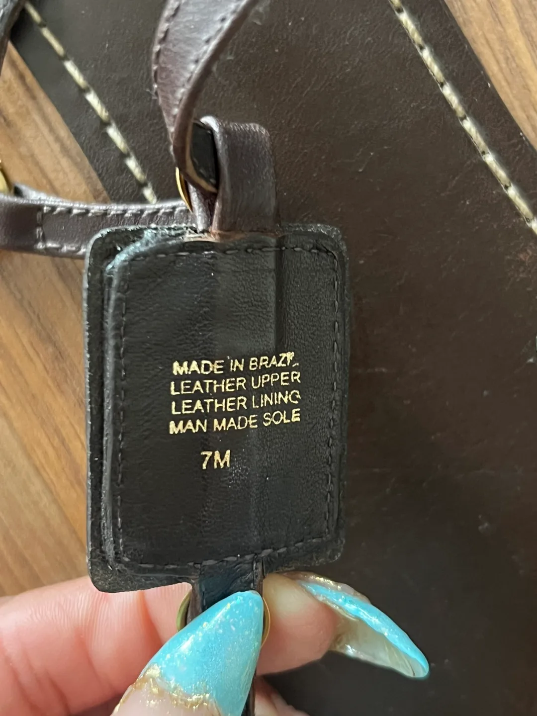 Leather Tory Burch Sandals with Gem Stone image indicator(3)