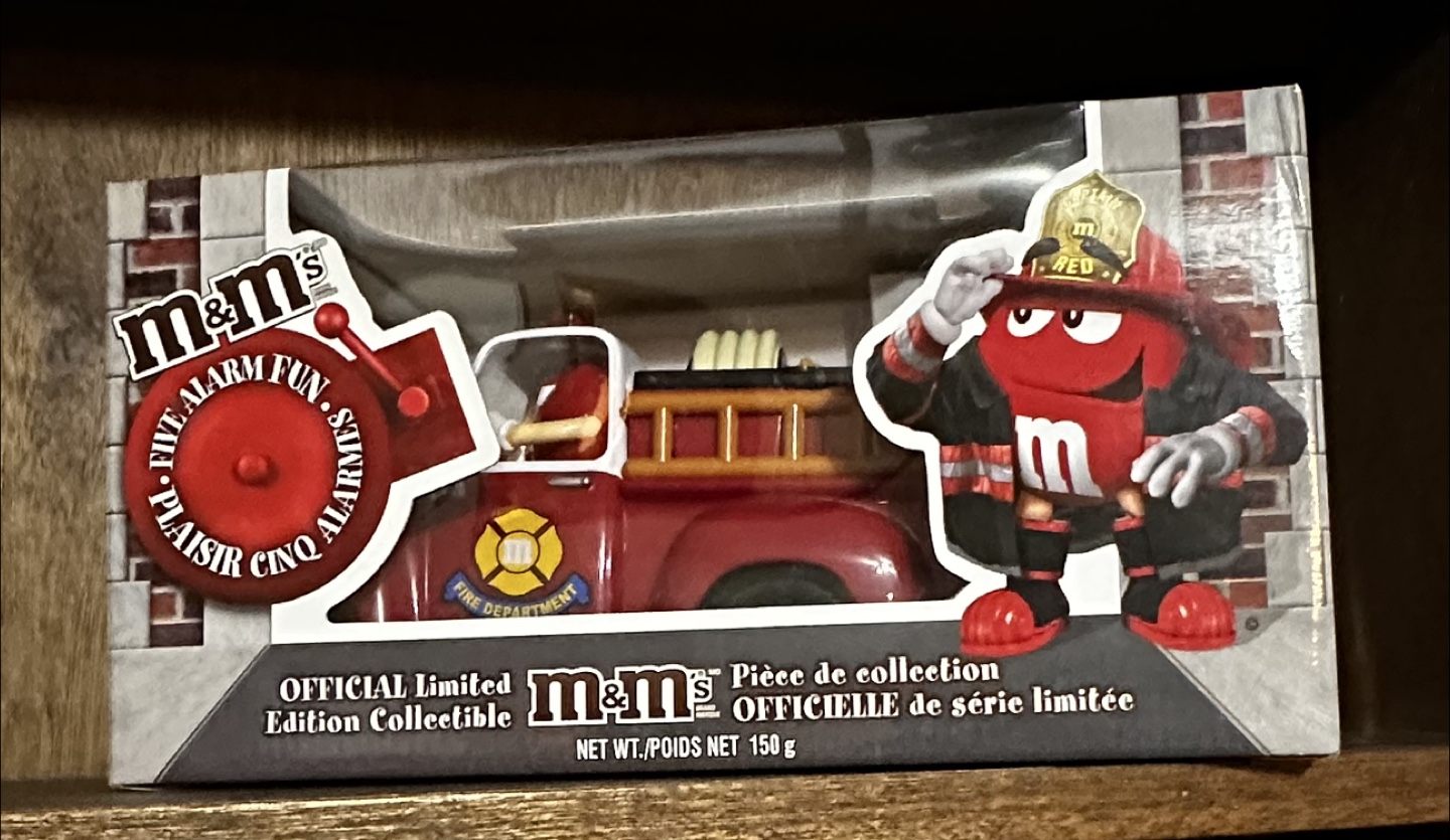 M&M BNIB Collectible Fire Truck candy dispenser