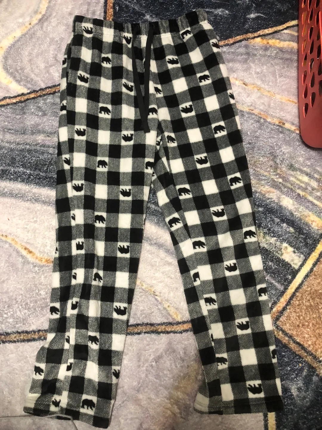 Bear Print Plaid Pajama Pants thumbnail