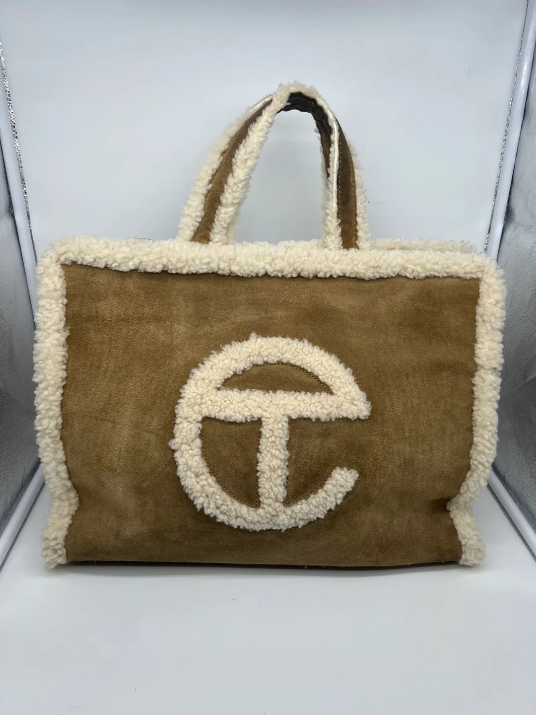 Telfar X Ugg Medium Shopper Cuddle Sheepskin Trim Bag thumbnail