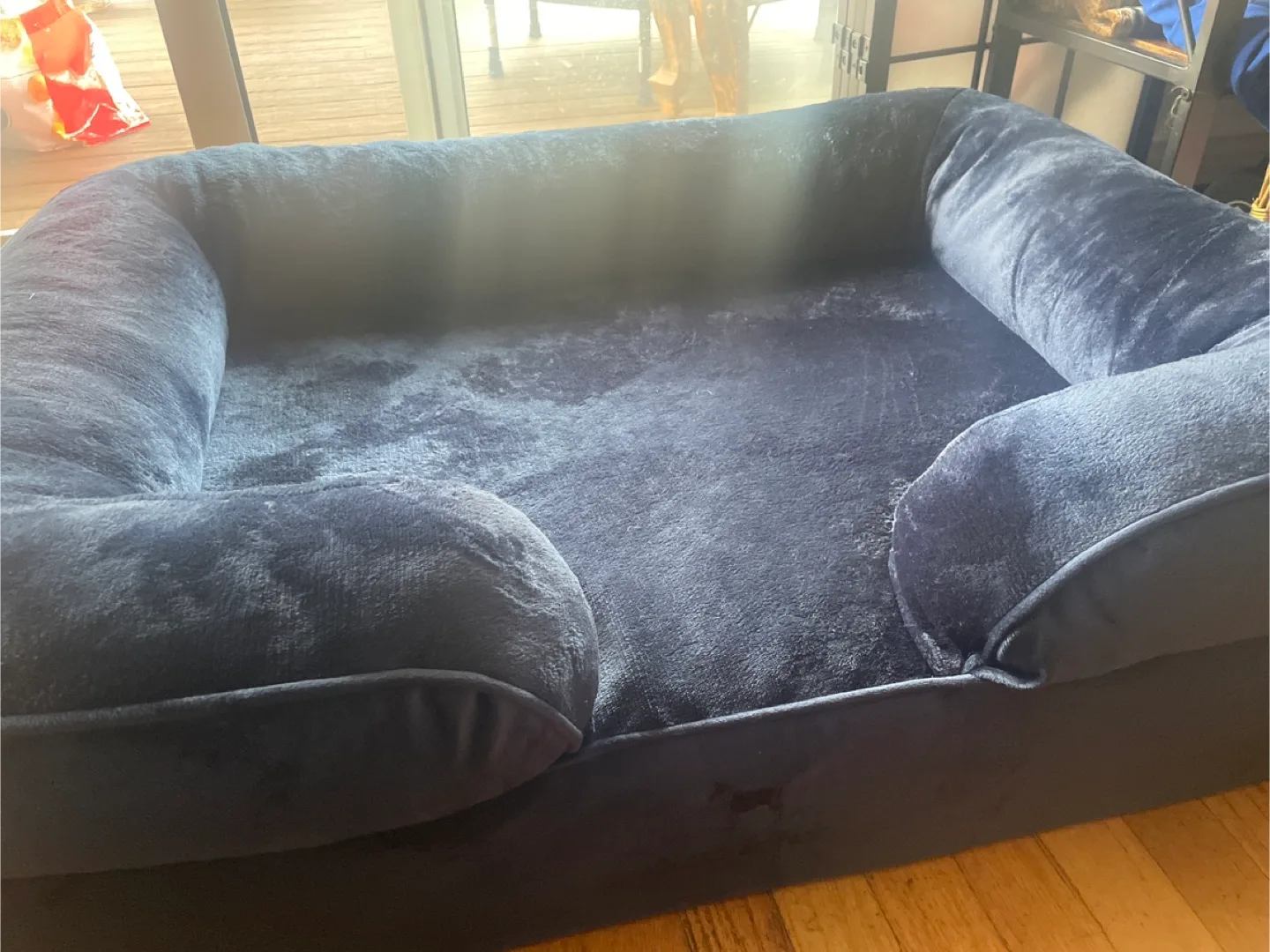 Blue Memory Foam Dog Bed #freecycle thumbnail