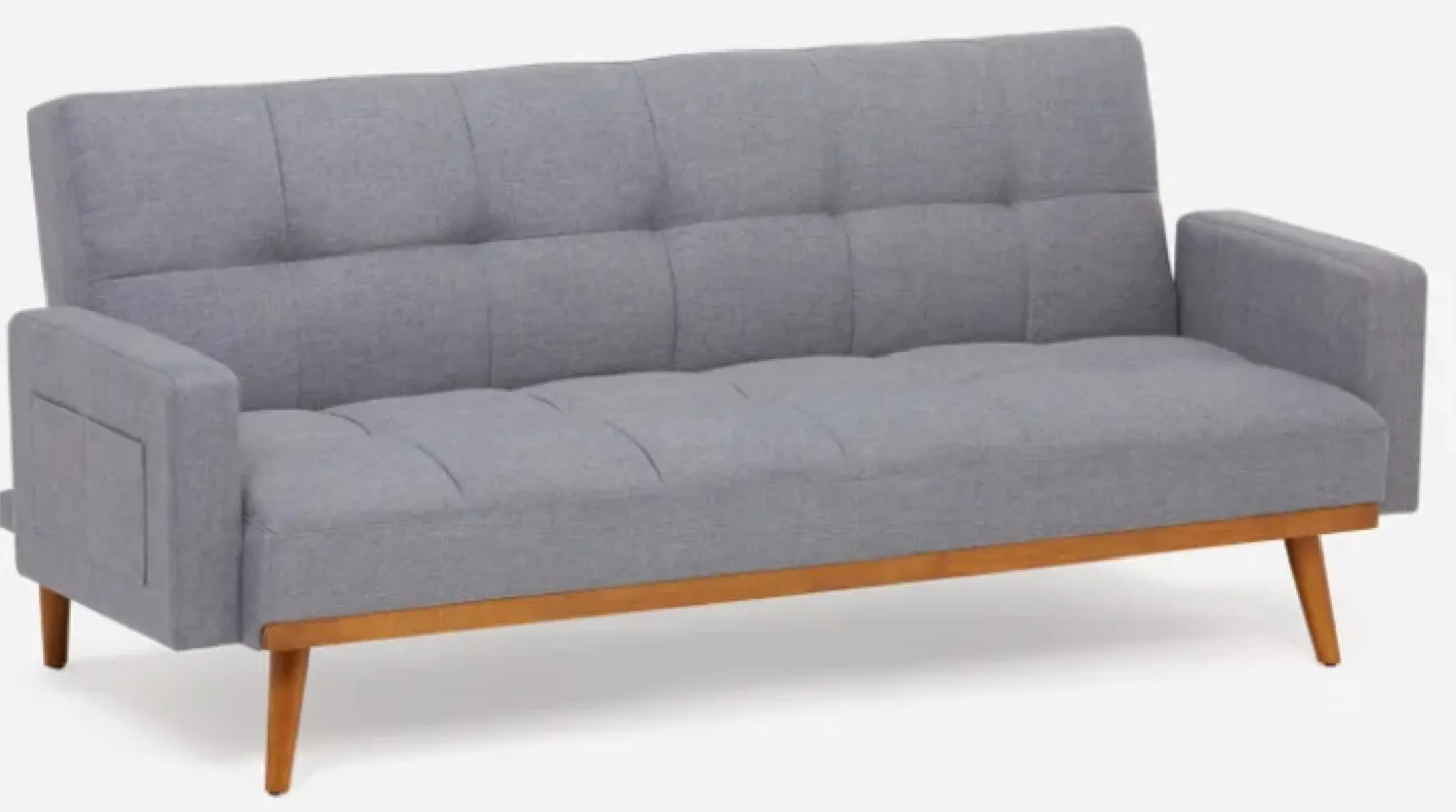 Modern Grey Futon – Excellent Condition thumbnail