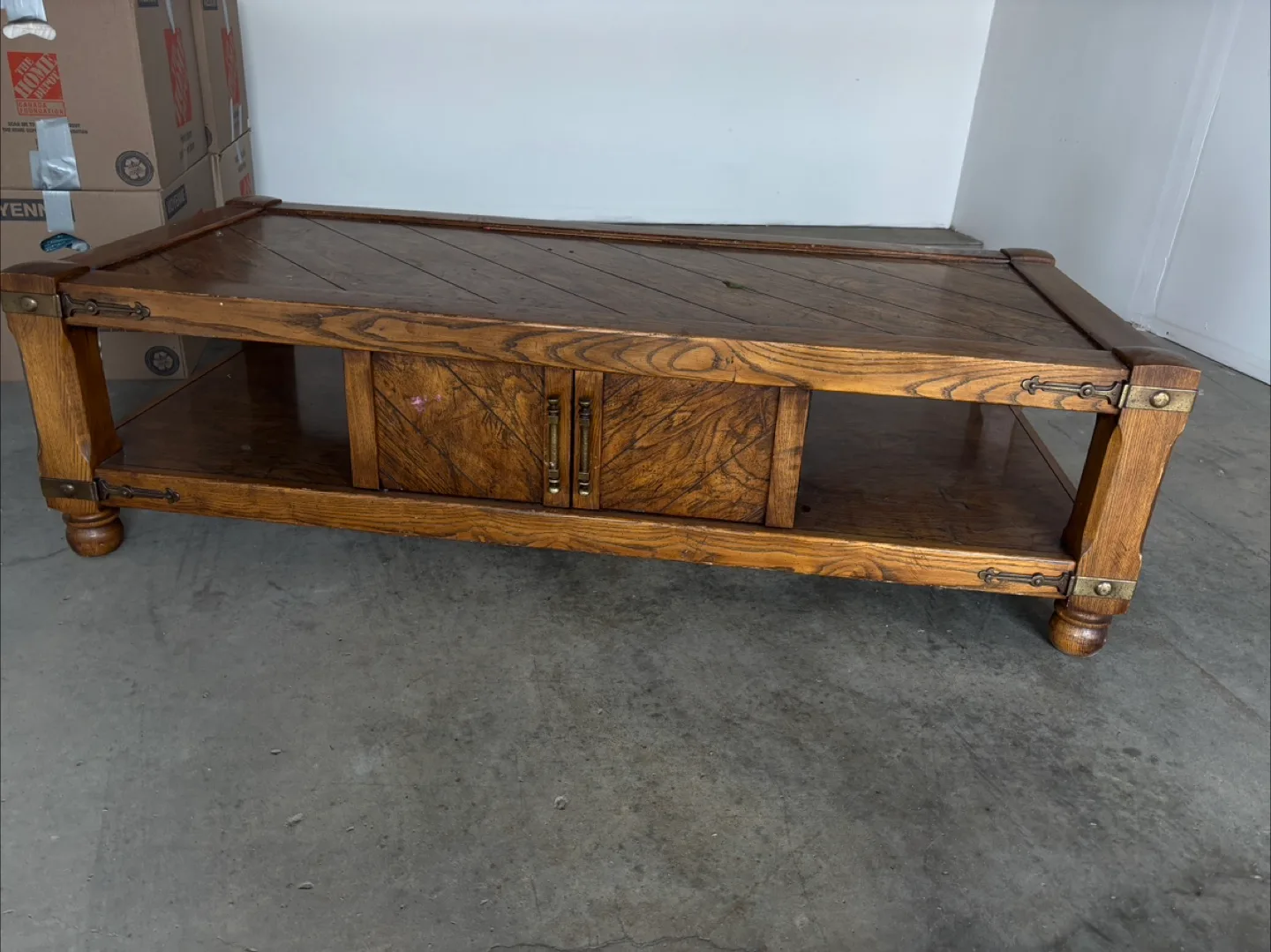 Wooden Table with Storage