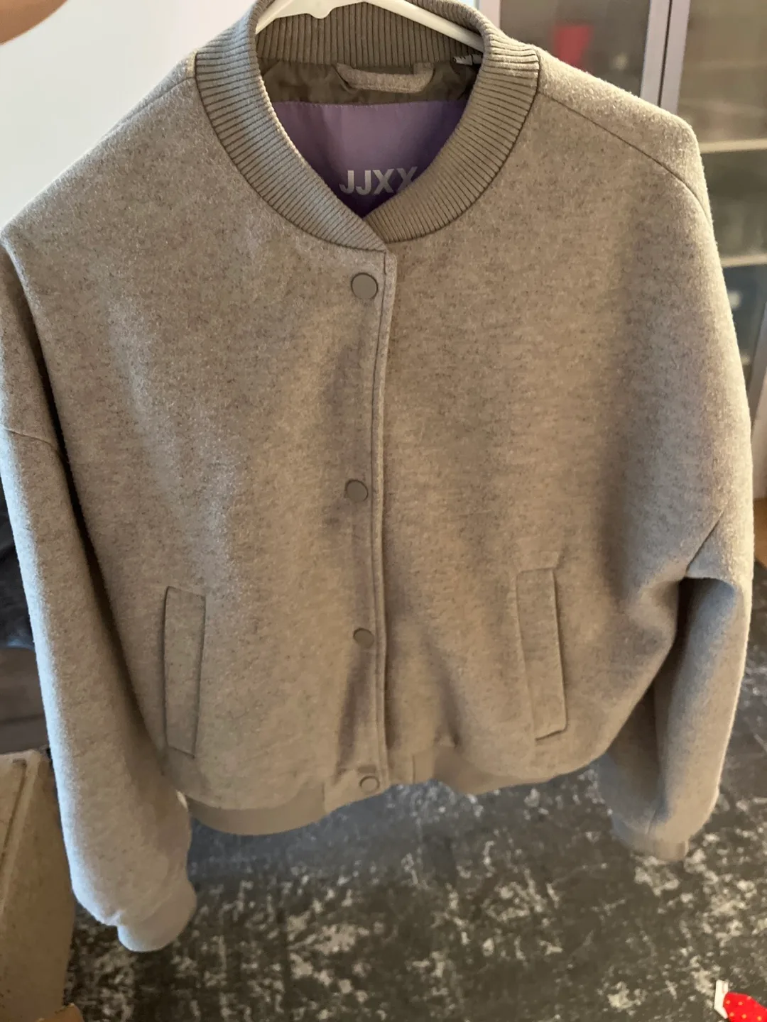 JJXX Grey Bomber Jacket thumbnail