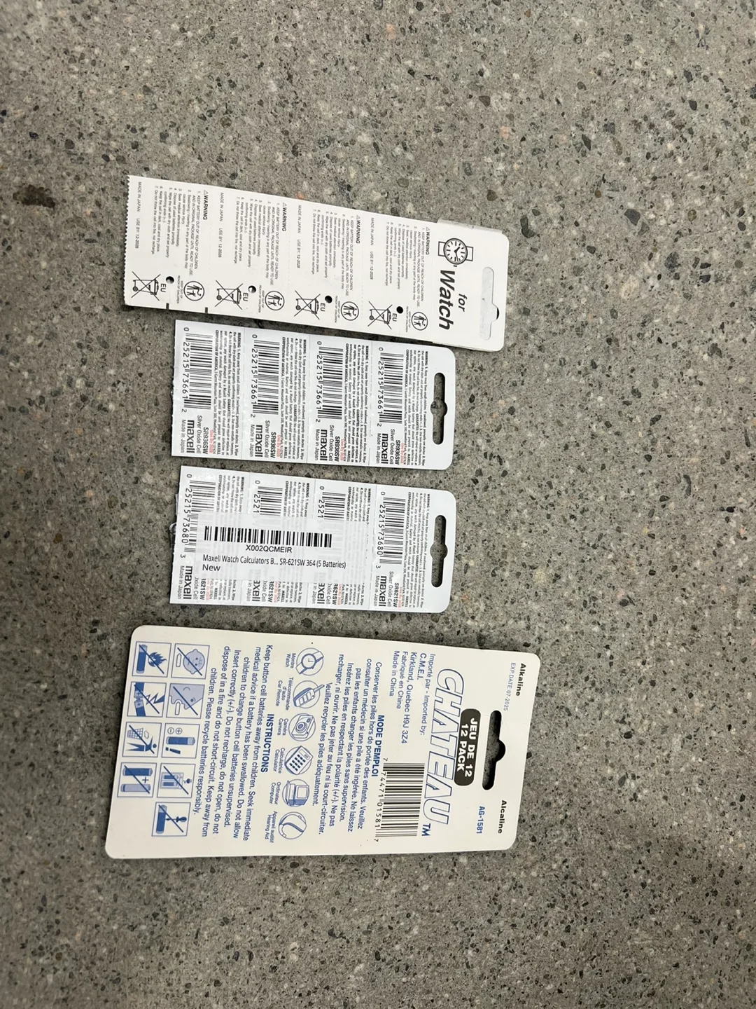 Assorted Watch/Calculator Batteries - Maxell, Duracell thumbnail