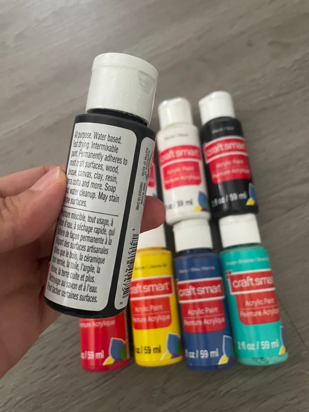 Craft Smart Acrylic Paint Set - 6 Colours image indicator(2)